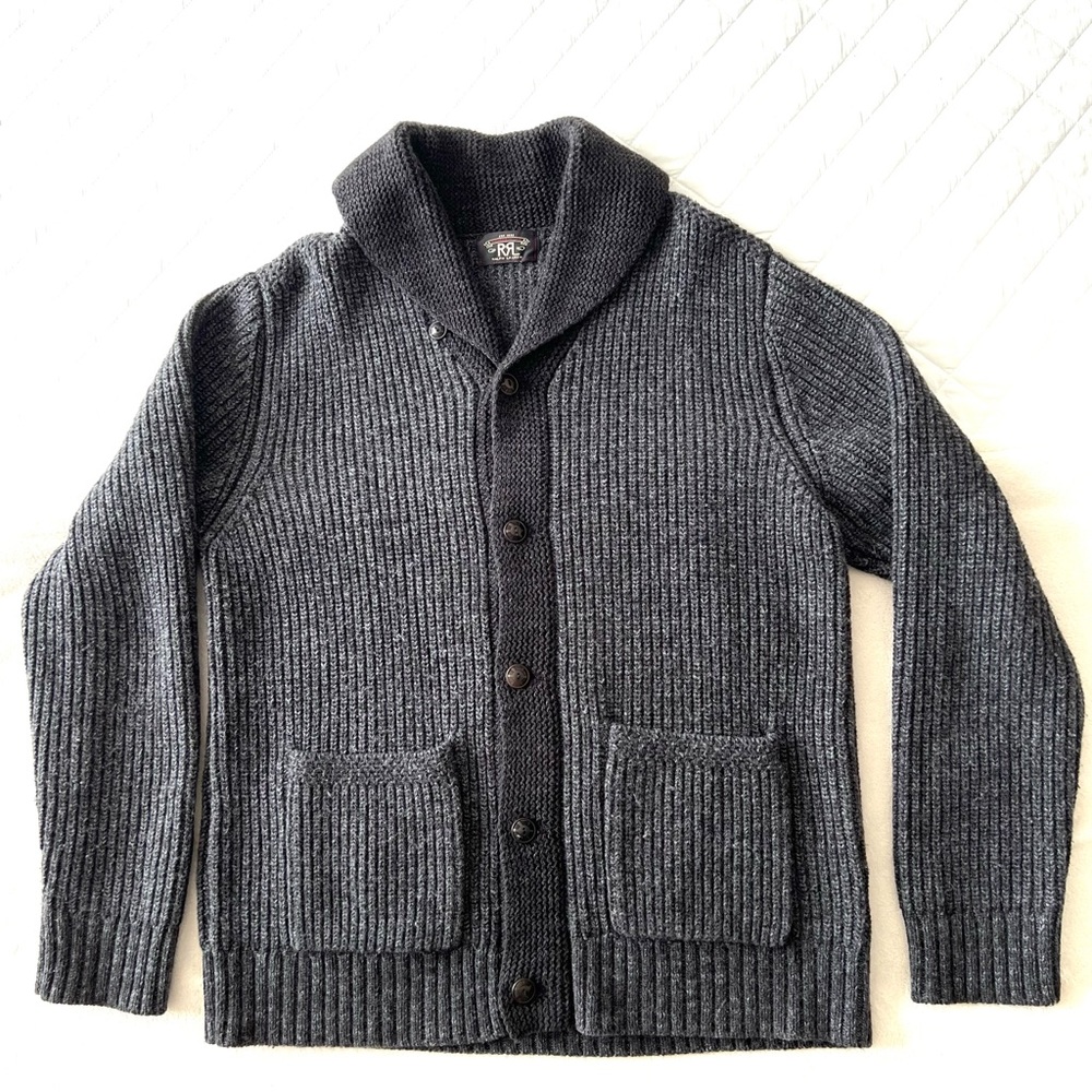 Ralph Lauren RRL Cotton/Wool Shawl Collar Cardigan XL